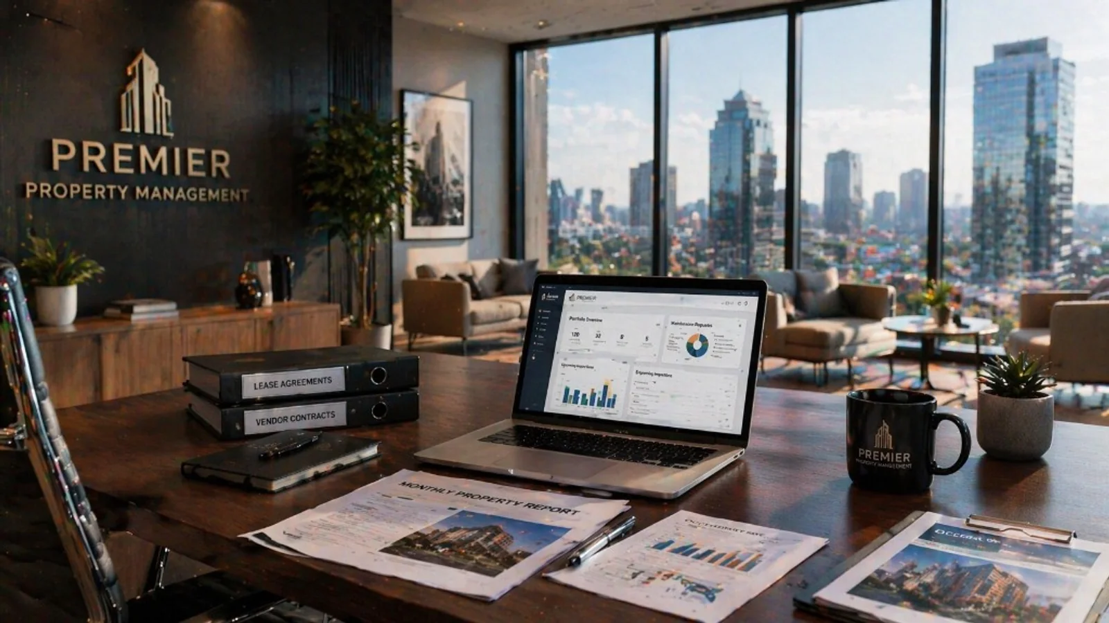 Property management owner lead performance dashboard.