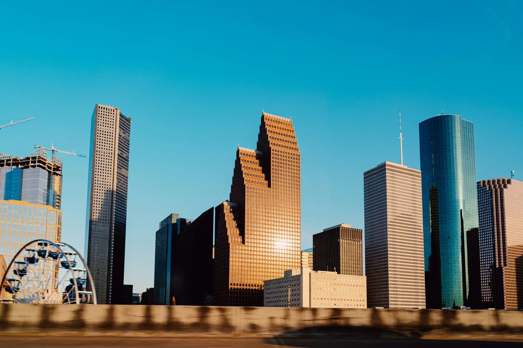 Houston, Texas downtown towers and urban density