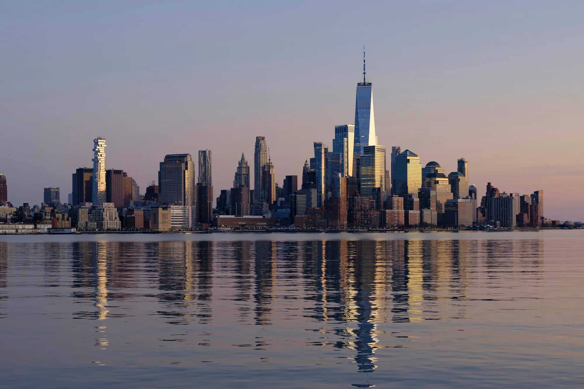 New York City, New York Manhattan skyline across the East River