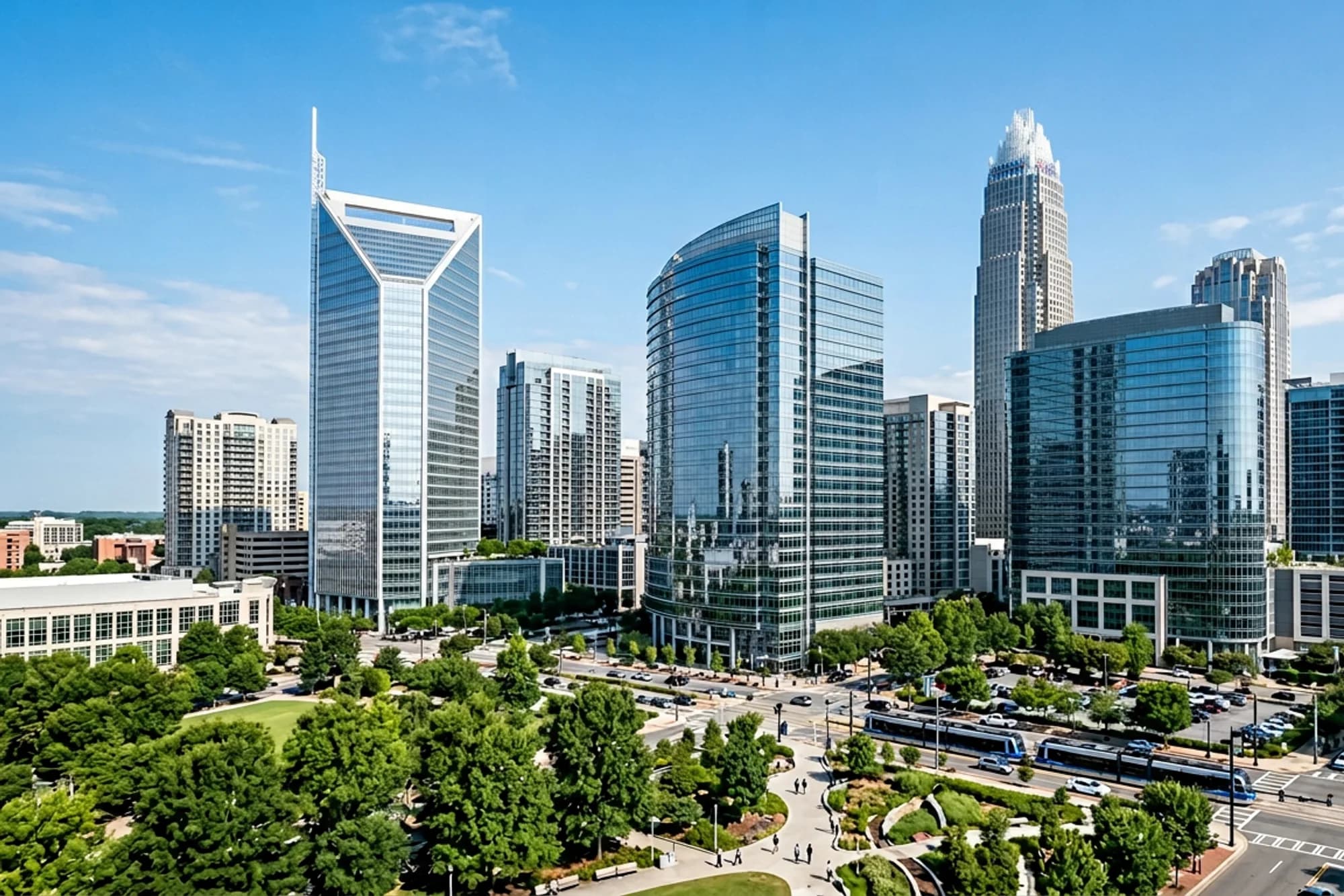 Charlotte, North Carolina modern Uptown skyline