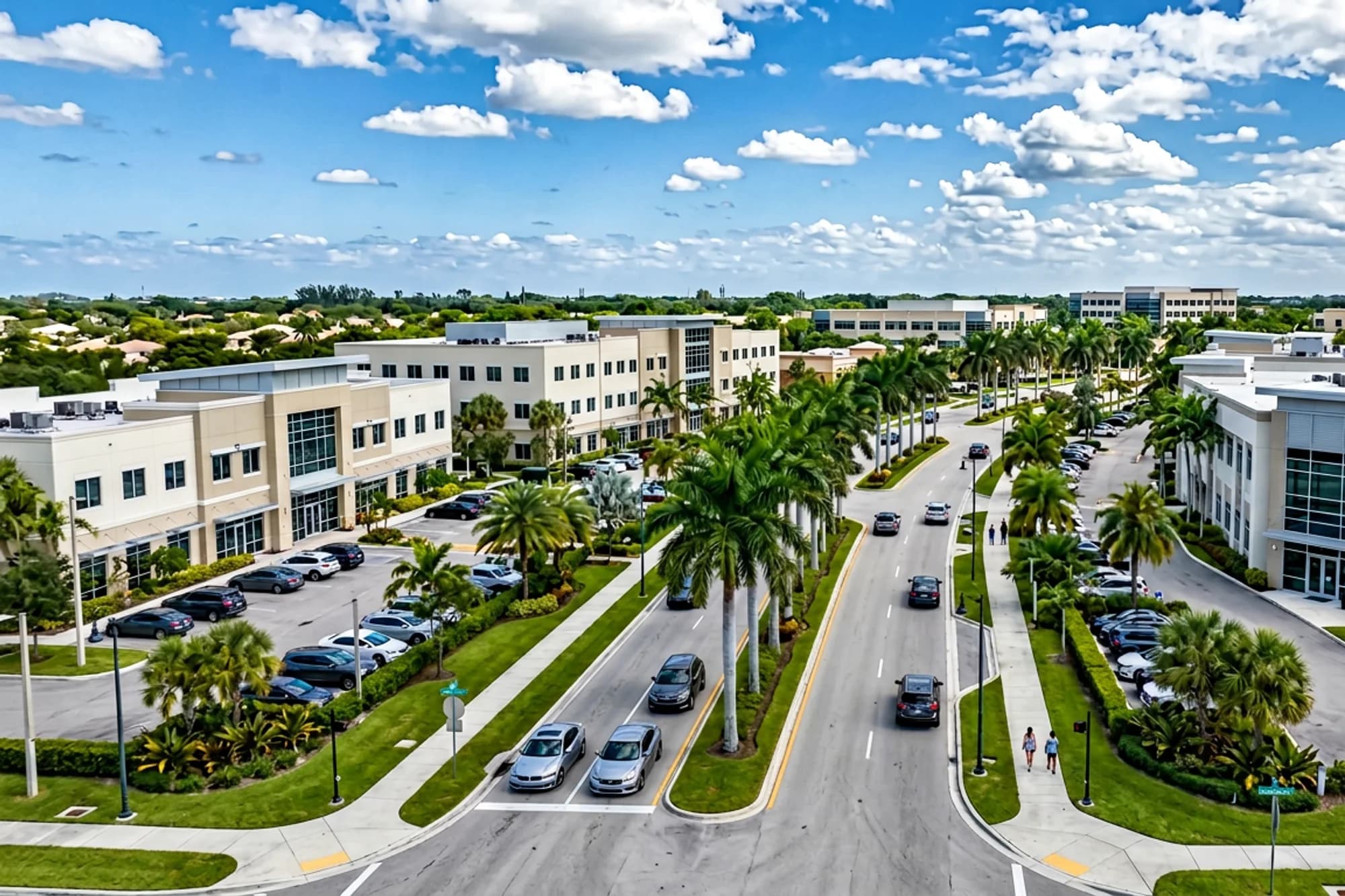 Coral Springs, Florida commercial and suburban business area