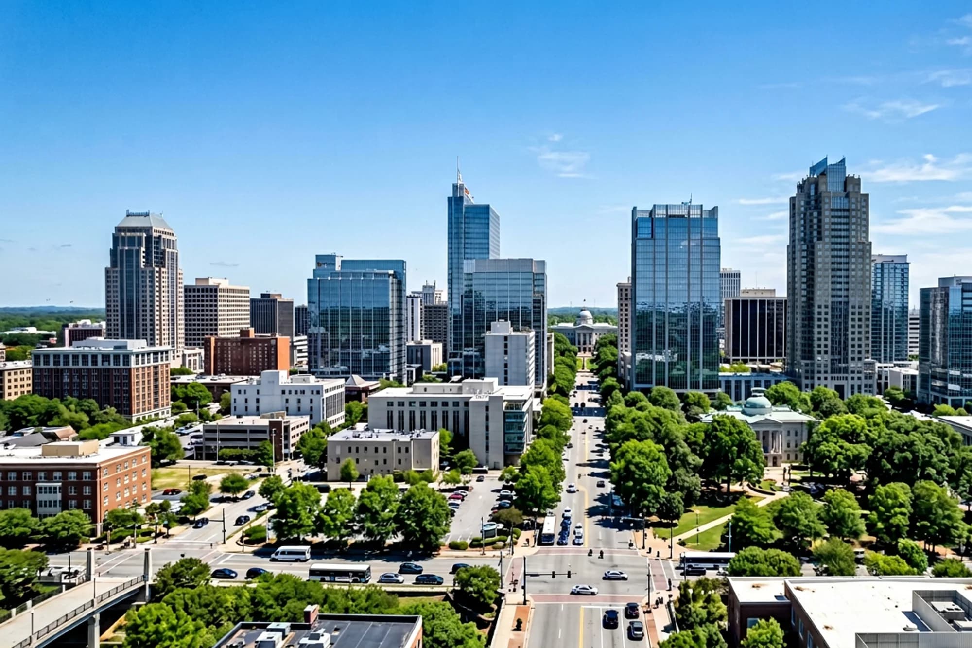 Raleigh, North Carolina Research Triangle downtown skyline